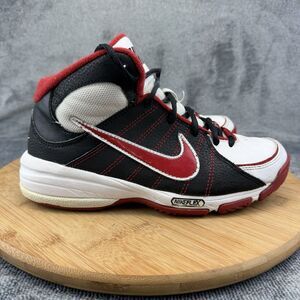 Nike Air Flex TeamTrust  Shoes Boys Size 4.5Y White Black Basketball 375762-161